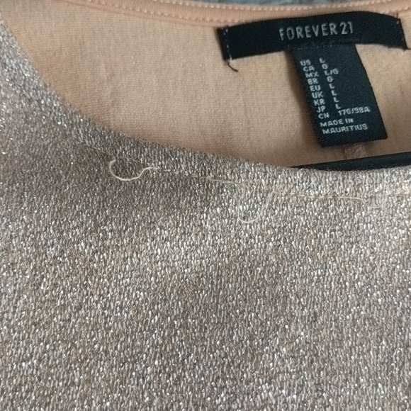 SOLD Forever 21 shiny rose gold dress - Picture 4 of 4